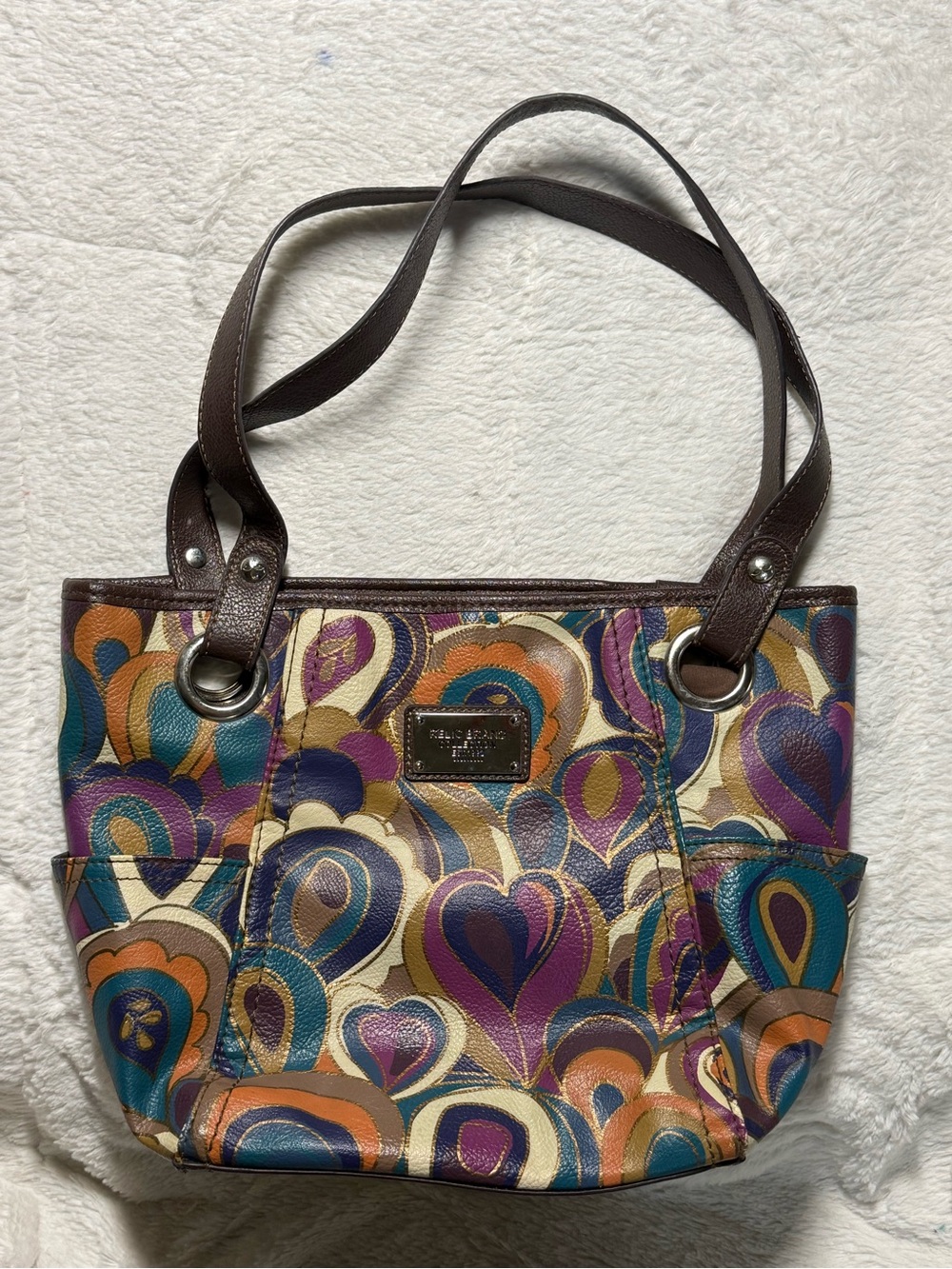 Relic Multicolor Abstract Floral & Heart Shoulder/Handbag